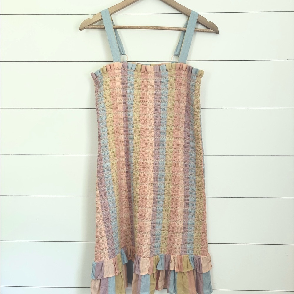 NWT American Eagle pastel striped fitted dress